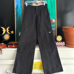 Dickies Loose Fit Black Bootcut Work Pants Cargo 28" X 30"